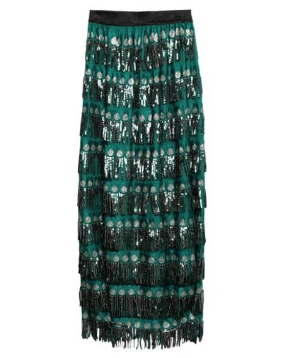 Shop Amuse Maxi Skirts In Emerald Green