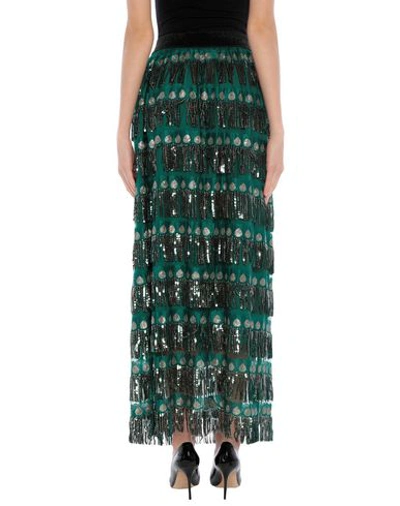 Shop Amuse Maxi Skirts In Emerald Green