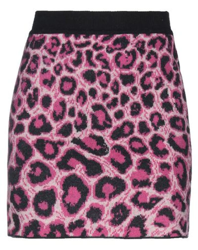Shop Alberta Ferretti Woman Midi Skirt Fuchsia Size 2 Virgin Wool In Pink