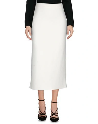 Shop Alessandra Rich Knee Length Skirt In Ivory