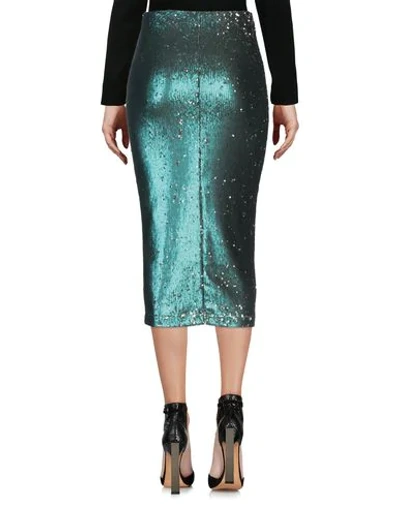 Shop Hanita 3/4 Length Skirts In Emerald Green