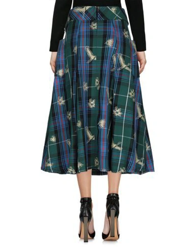 Shop Golden Goose Woman Midi Skirt Green Size S Virgin Wool, Wool, Polyamide, Metal, Polyester