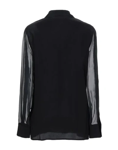 Shop Karl Lagerfeld Silk Shirts & Blouses In Black