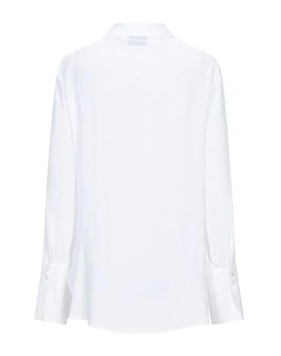 Shop Dondup Woman Blouse White Size 6 Acetate, Silk
