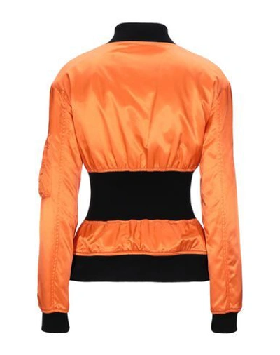 Shop Jeremy Scott Woman Jacket Orange Size 8 Polyamide