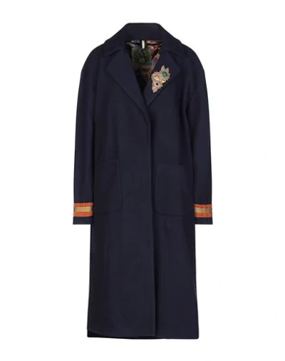 Shop Alessandra Chamonix Coats In Dark Blue
