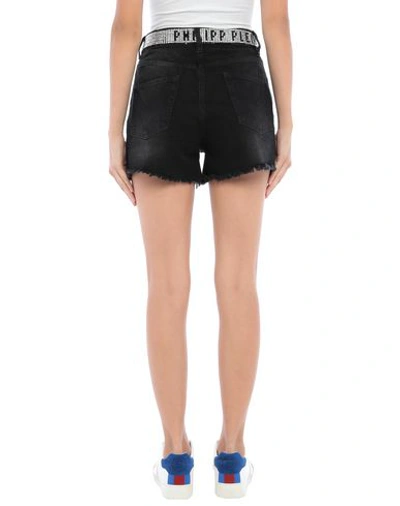 Philipp Plein Denim Shorts In Black