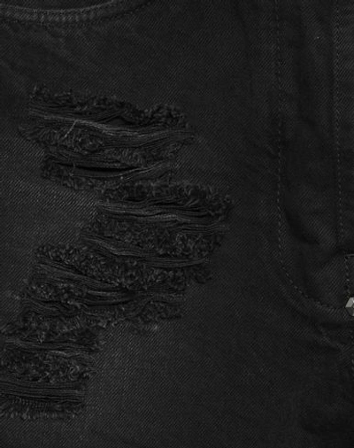 Philipp Plein Denim Shorts In Black