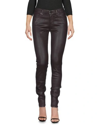 7 For All Mankind Denim Pants In Purple