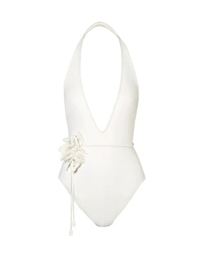 Shop Zimmermann One-piece Swimsuits In Ivory