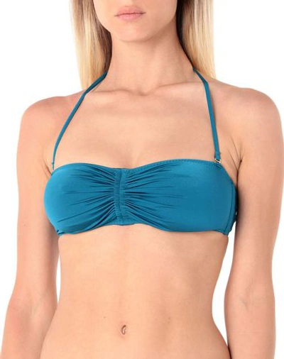 Shop Stella Mccartney Bikini Tops In Deep Jade