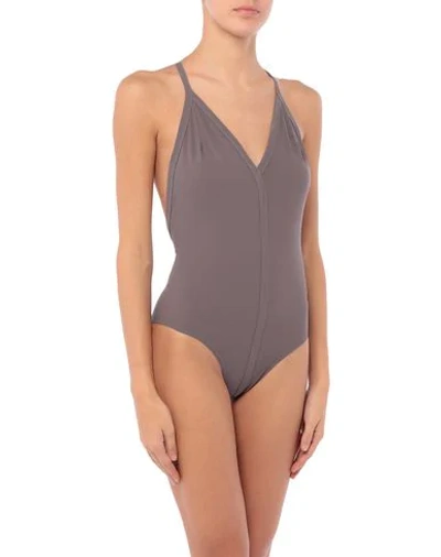Shop Rick Owens One-piece Swimsuits In Grey