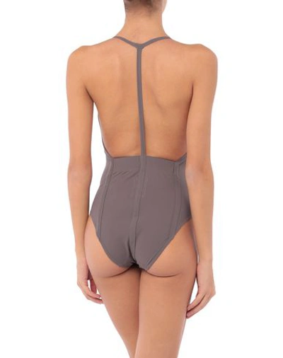 Shop Rick Owens One-piece Swimsuits In Grey