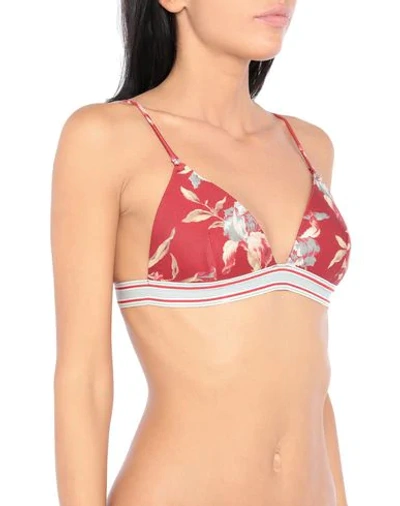 Shop Zimmermann Bikini Tops In Maroon
