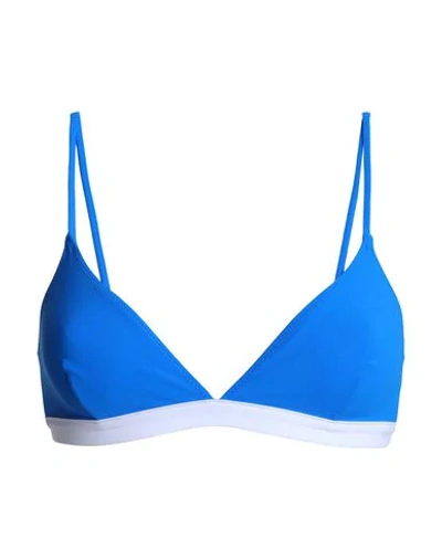 Shop Emma Pake Bikini Tops In Bright Blue