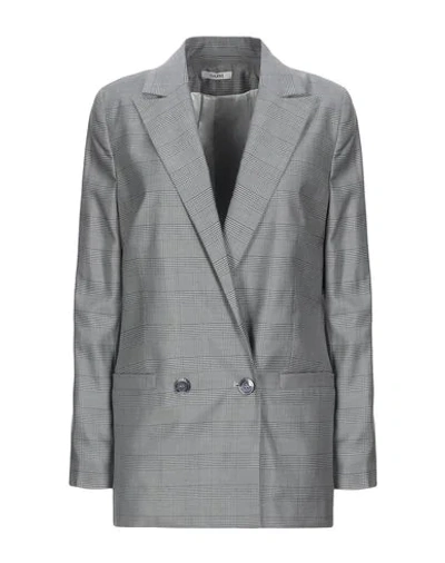 Shop Ganni Sartorial Jacket In Grey