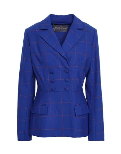 Shop Lela Rose Suit Jackets In Bright Blue