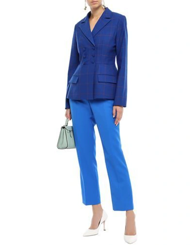 Shop Lela Rose Suit Jackets In Bright Blue