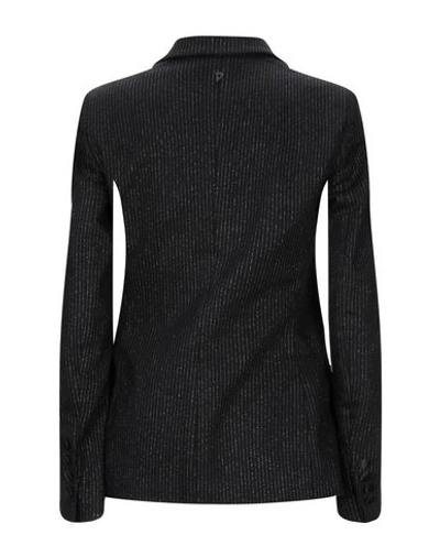 Shop Dondup Woman Blazer Black Size 8 Cotton, Polyester, Elastane