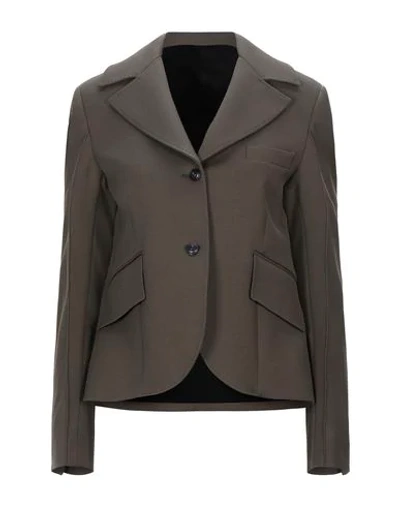 Shop Malloni Suit Jackets In Military Green