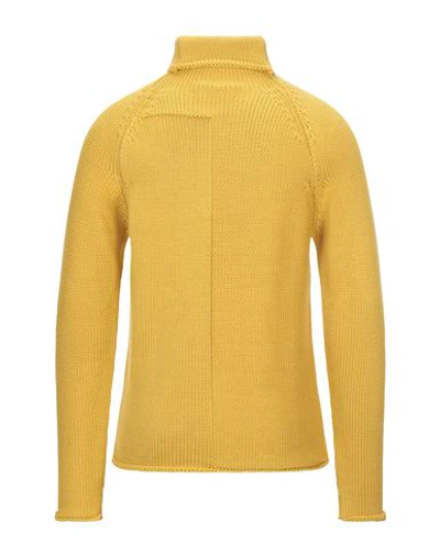 Shop Brian Dales Man Turtleneck Ocher Size Xl Wool, Acrylic In Yellow