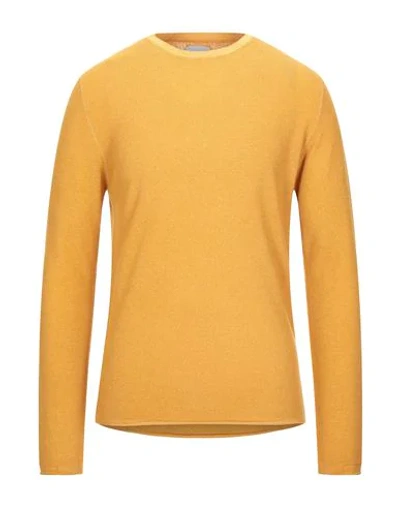 Shop Bellwood Man Sweater Ocher Size 44 Merino Wool In Yellow