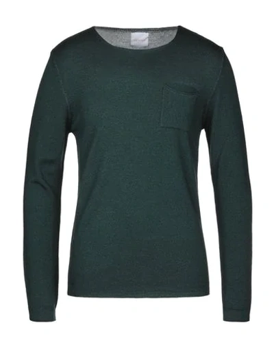 Shop Bellwood Man Sweater Dark Green Size 44 Merino Wool
