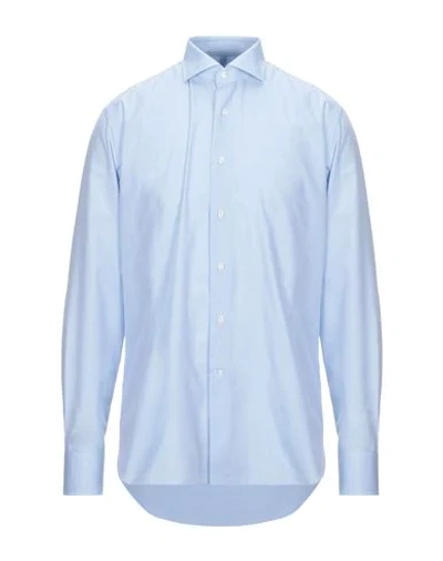 Shop Alessandro Gherardi Solid Color Shirt In Sky Blue