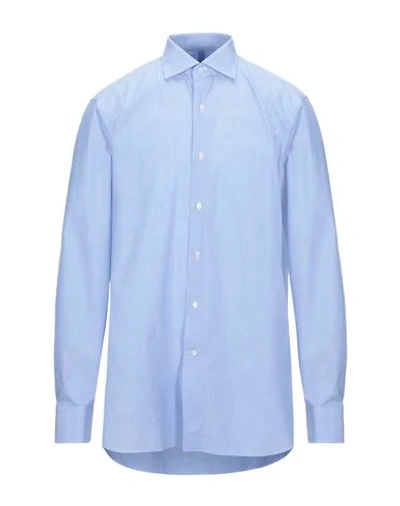 Shop Alessandro Gherardi Solid Color Shirt In Sky Blue