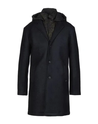 Shop Mason's Coats In Dark Blue