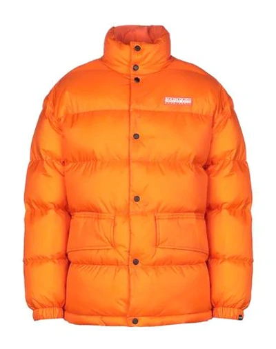 Shop Napapijri Down Jackets In Orange