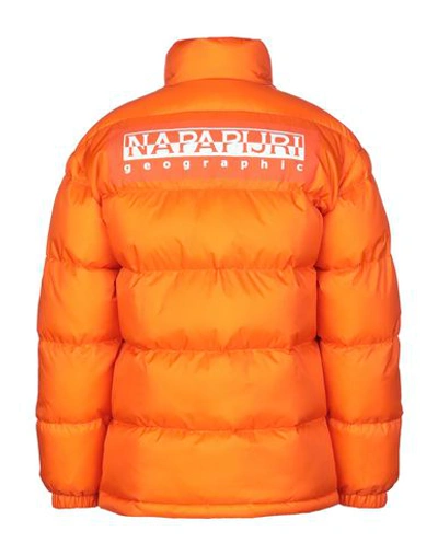 Shop Napapijri Down Jackets In Orange