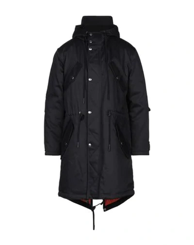 Shop Band Of Outsiders Coats In Dark Blue
