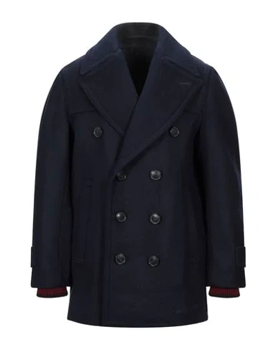 Shop Band Of Outsiders Coat In Dark Blue