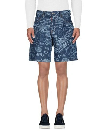 Dsquared2 Denim Shorts In Blue