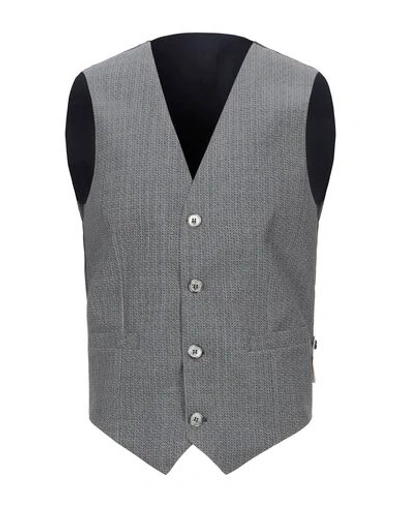 Shop Roda Man Tailored Vest Grey Size 40 Virgin Wool