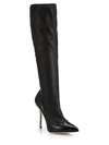 DOLCE & GABBANA Leather & Patent Knee-High Boots