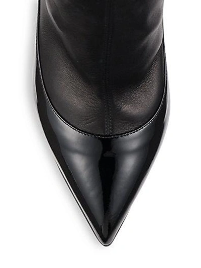 Shop Dolce & Gabbana Leather & Patent Knee-high Boots In Black