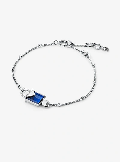 Shop Michael Kors Sterling Silver Lock Bracelet