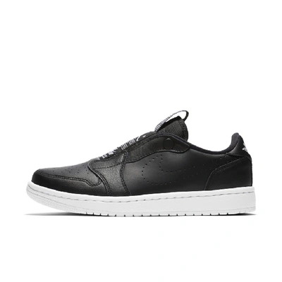 Shop Jordan Women's Air  1 Retro Low Slip Shoes In Black