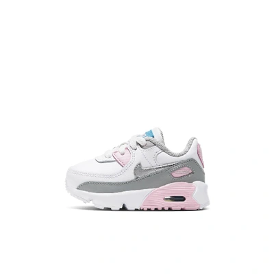 Shop Nike Air Max 90 Baby/toddler Shoe In Light Sandstone,white,pink,metallic Silver