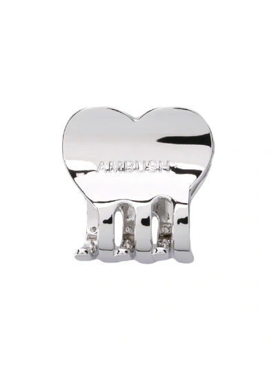 Shop Ambush Heart Hair Clip In Silver