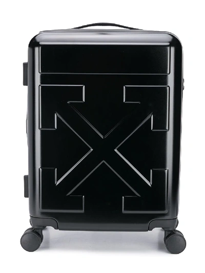 Shop Off-white Quote Wheels Suitcase In Black