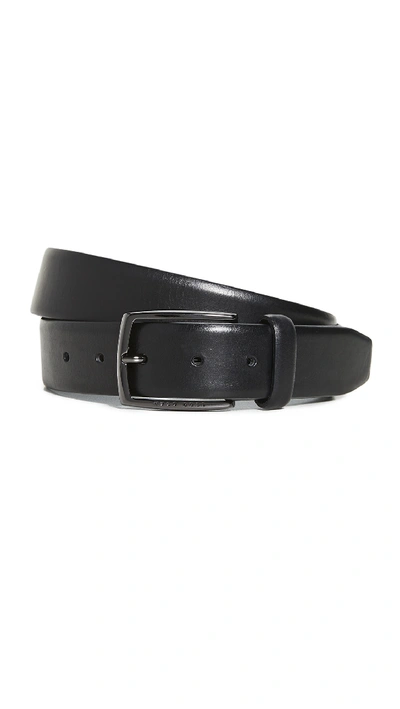 Shop Hugo Boss Nos Leather Belt In Black