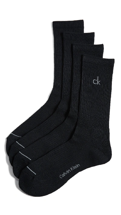 Shop Calvin Klein Underwear 3pk Non Elastic Dress Socks In Black