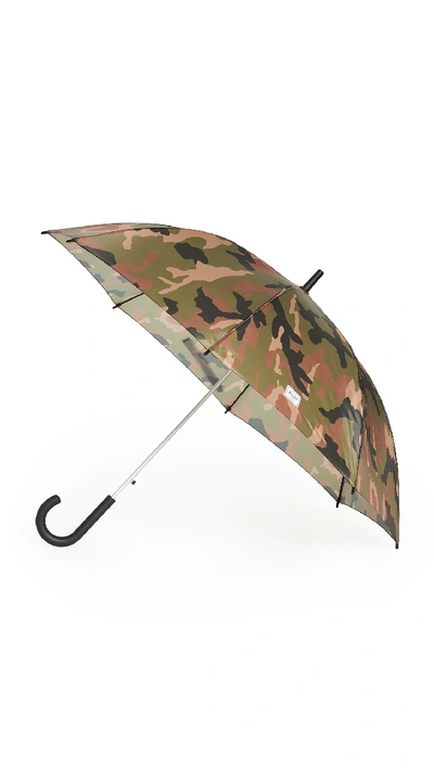 Shop Herschel Supply Co Classic Umbrella In Woodland Camo/dark Olive