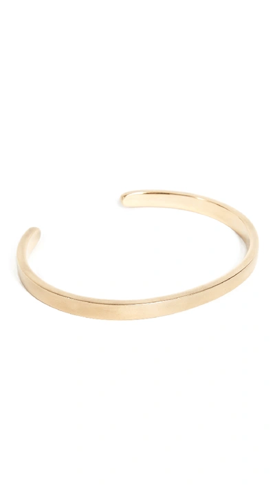 Shop Miansai Singular Cuff Bracelet In Matte Brass