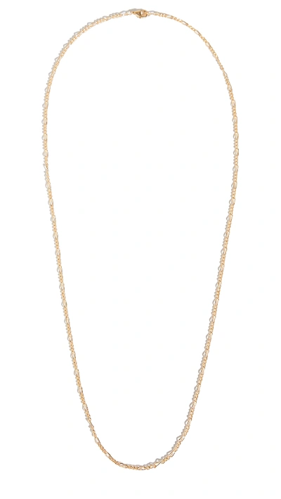 Shop Miansai Figaro Chain Necklace In Gold Vermeil