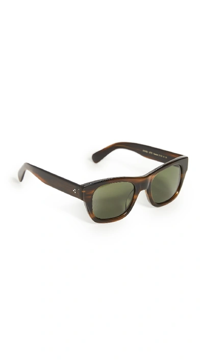 Shop Oliver Peoples Keenan Sunglasses In Bark/g15 Polar