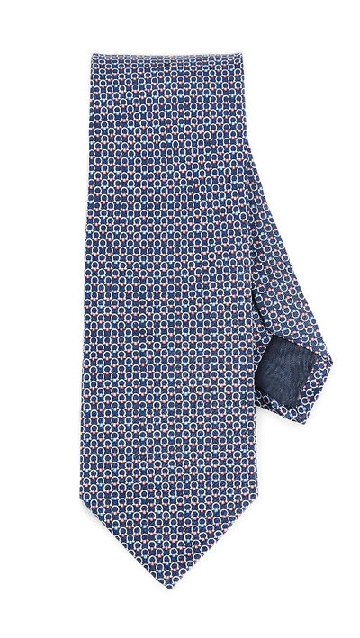 Shop Ferragamo Energia Tie In Navy